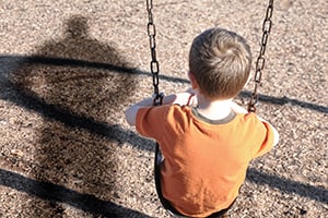 Child on a swing