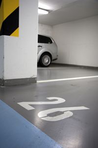 Car in parking lot