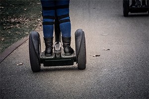 Woman riding on a Segway