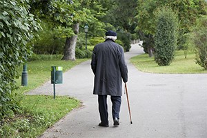 Senior man walking